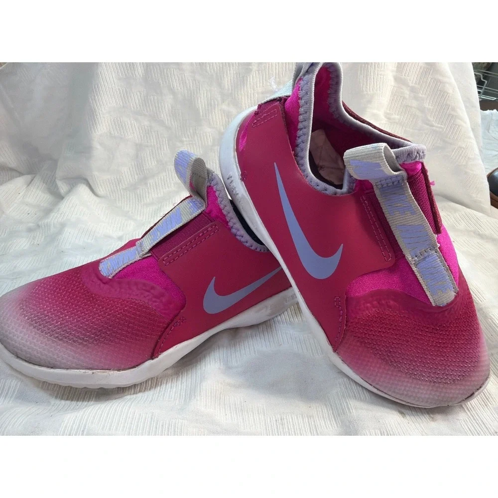 Nike Flex Runner AT4663-606 Toddler Girls Pink Slip-On Sneakers Size 11C